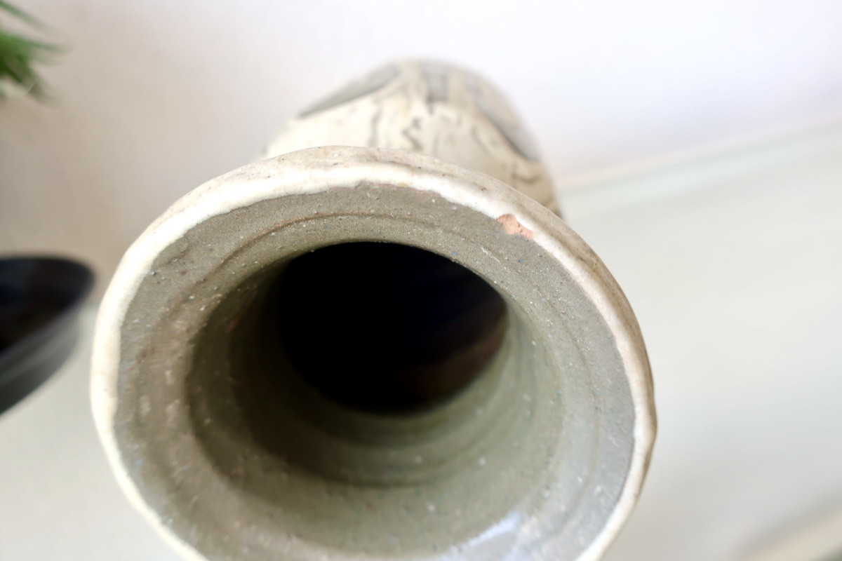 Livia Gorka: Small Ceramic Vase, 1960s Design-photo-4