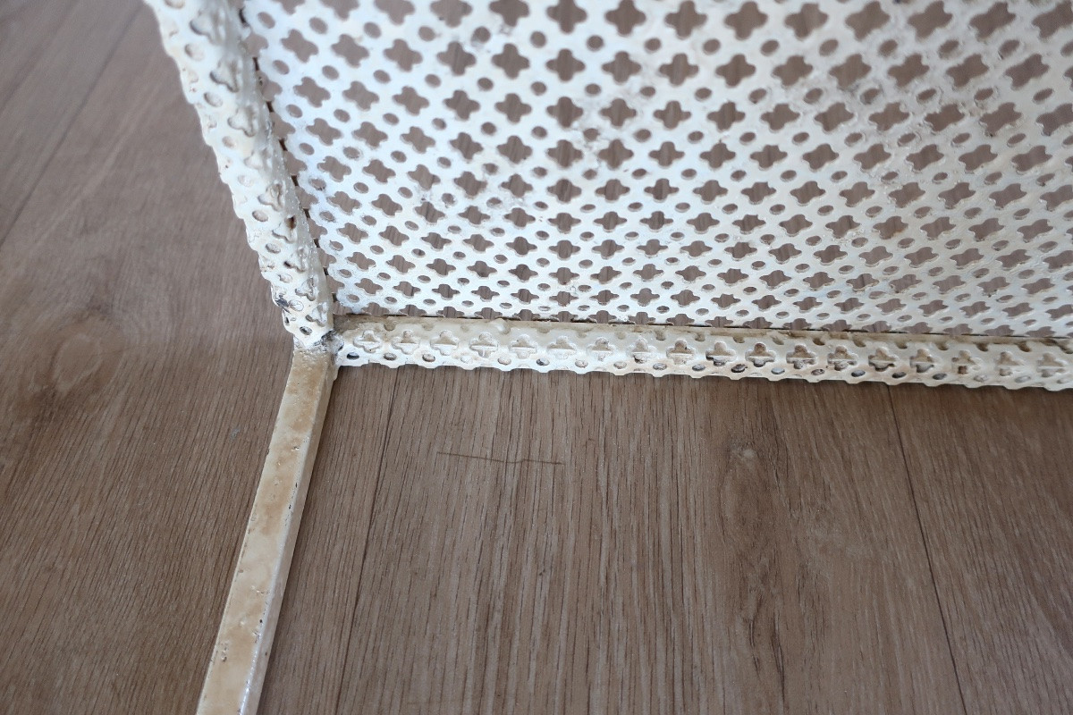 Petite Table Mathieu Matégot, Fer et Tôle Tréflée, Artimeta Soest, vers 1950-photo-5