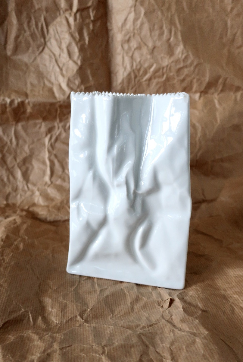 Tapio Wirkkala For Rosenthal Studio, “paper Bag” Vase 18.6 Cm-photo-2