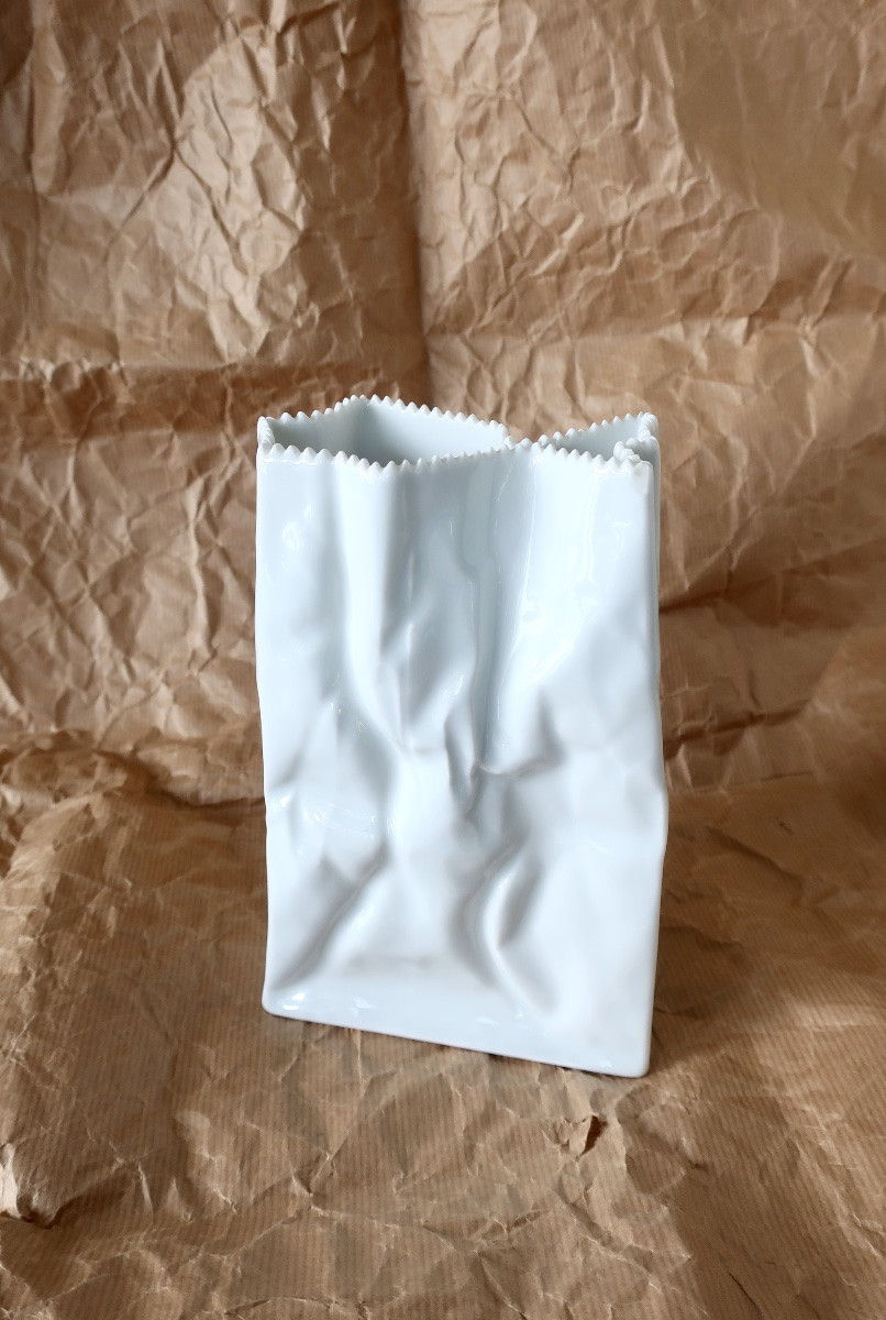 Tapio Wirkkala For Rosenthal Studio, “paper Bag” Vase 18.6 Cm-photo-3