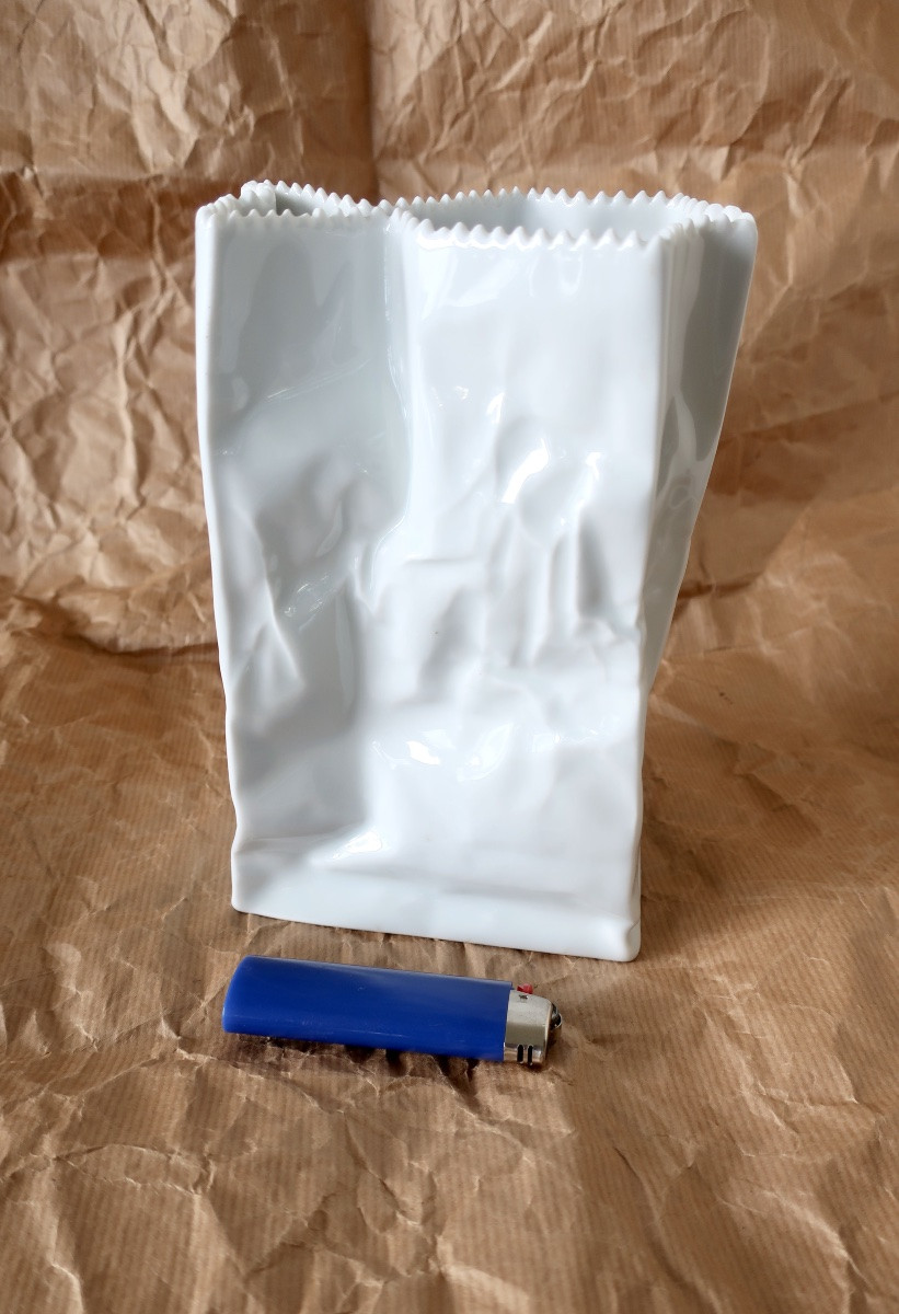 Tapio Wirkkala For Rosenthal Studio, “paper Bag” Vase 18.6 Cm-photo-4