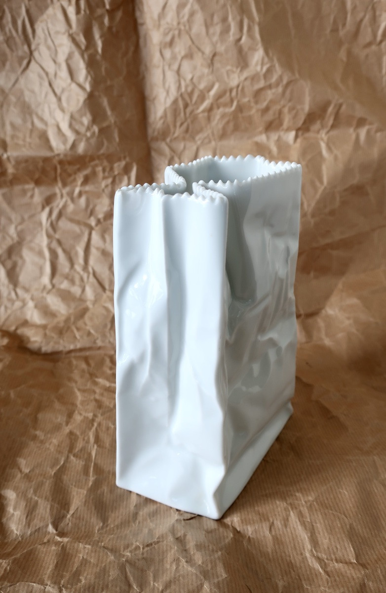 Tapio Wirkkala For Rosenthal Studio, “paper Bag” Vase 18.6 Cm-photo-3