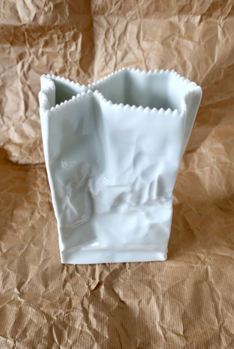 Tapio Wirkkala For Rosenthal Studio, “paper Bag” Vase 18.6 Cm-photo-4