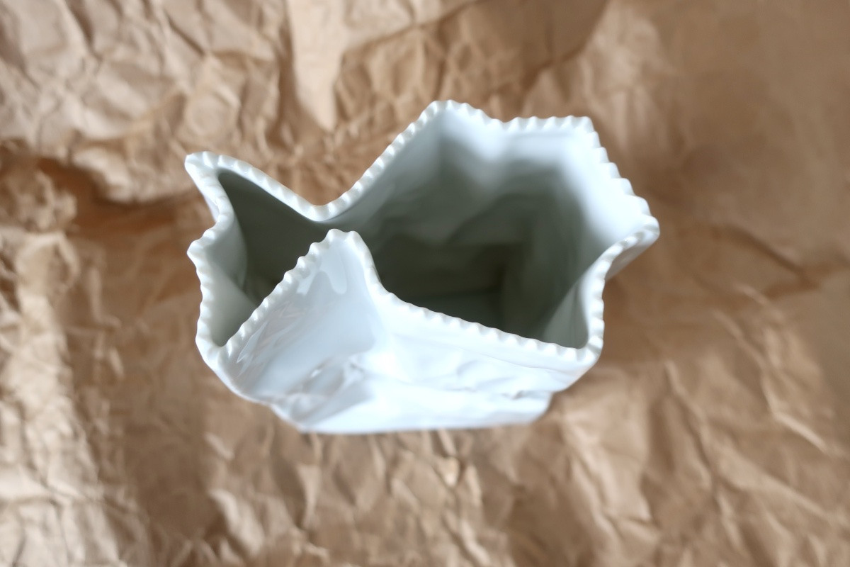 Tapio Wirkkala For Rosenthal Studio, “paper Bag” Vase 18.6 Cm-photo-5