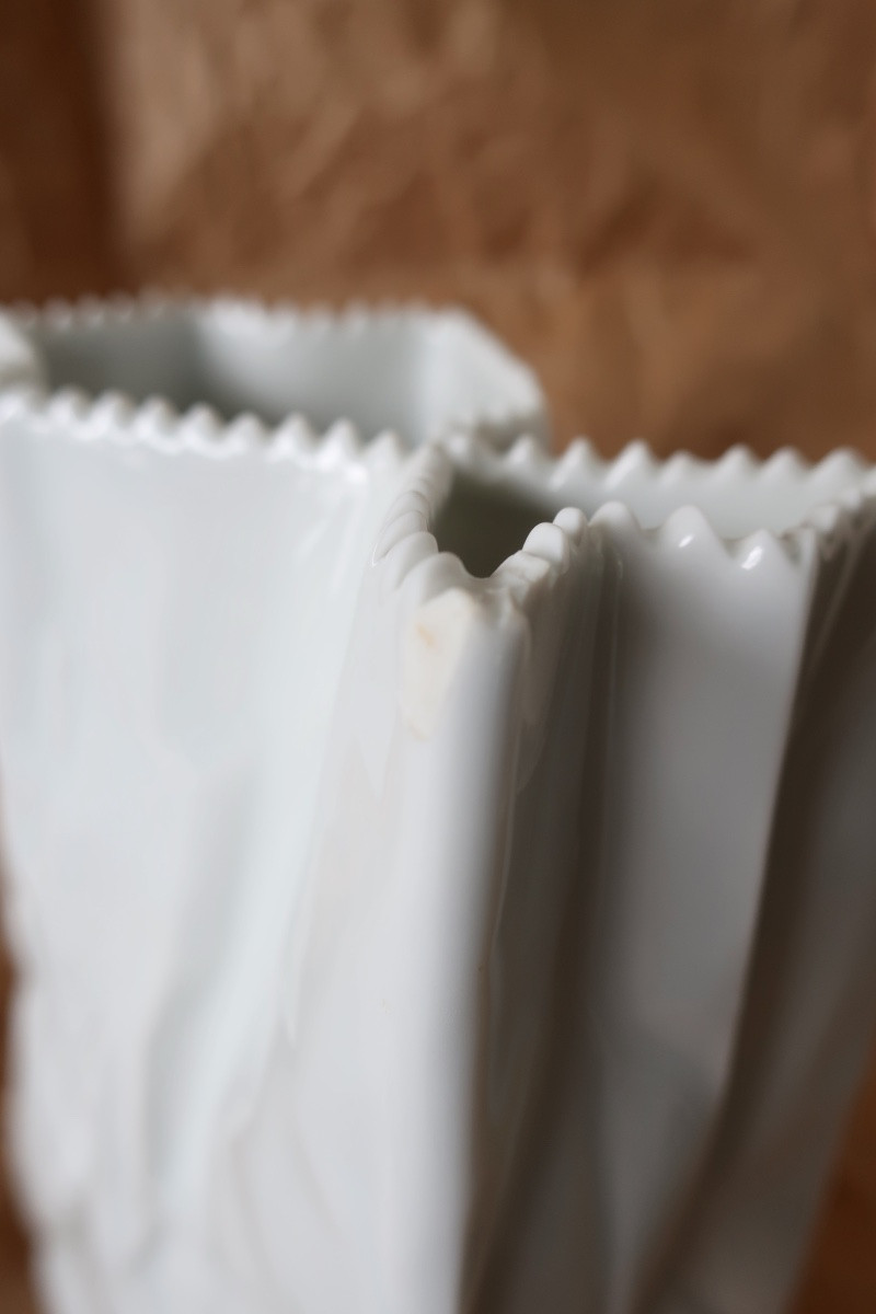 Tapio Wirkkala For Rosenthal Studio, “paper Bag” Vase 18.6 Cm-photo-8