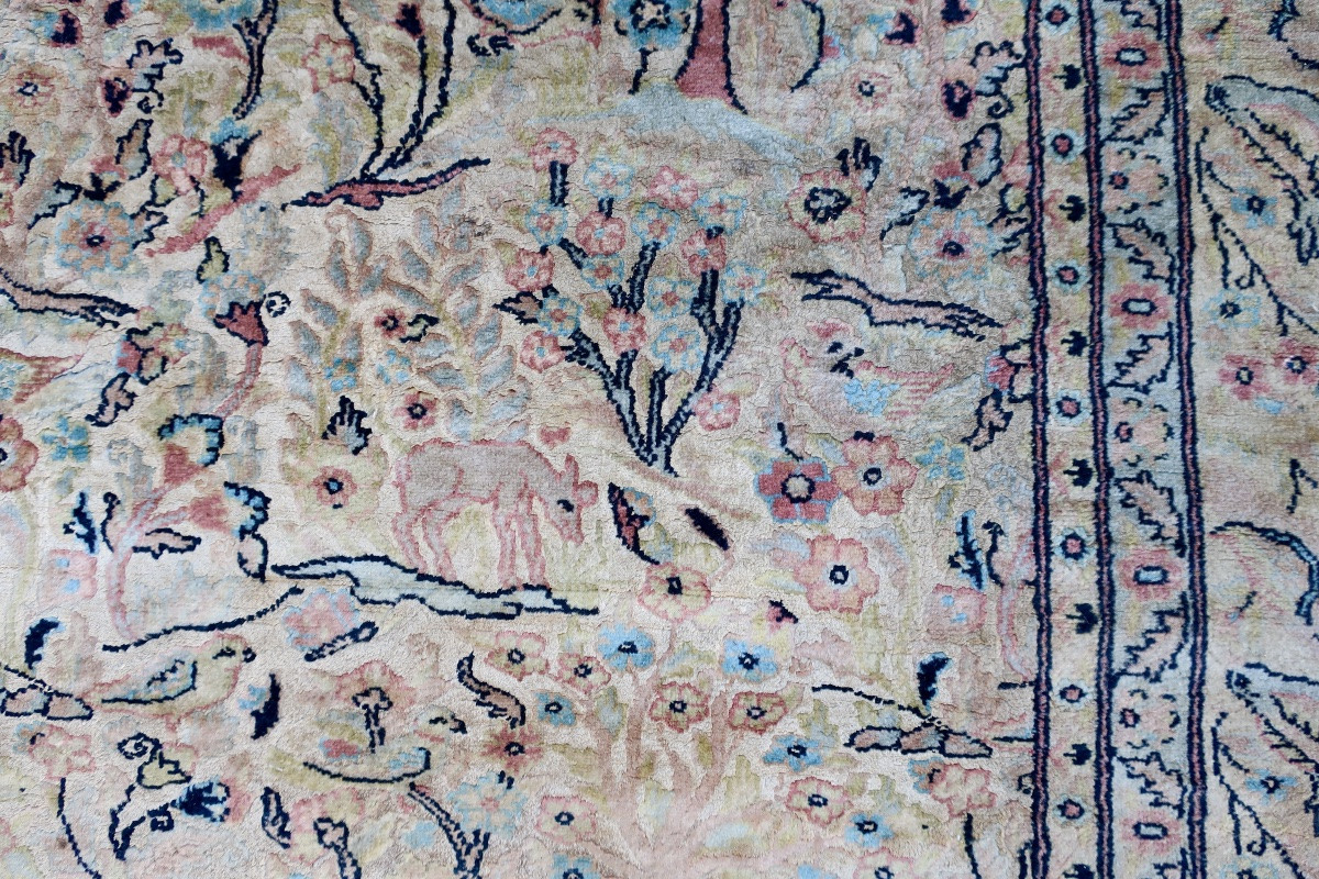 Tapis Persan Laine et Soie, 185 x 125 cm-photo-2