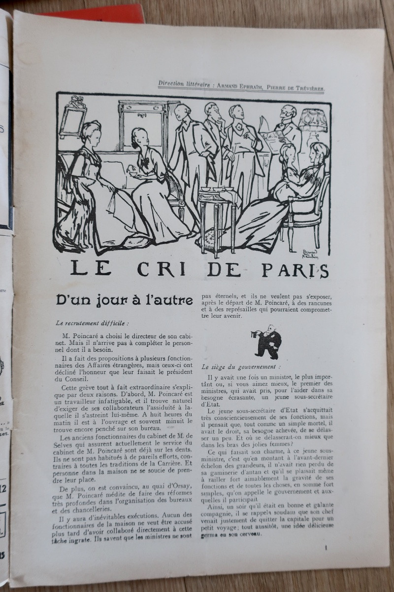 "le Cri De Paris", 34 Magazines From 1912 And 1914, Good Condition, 1st World War-photo-3
