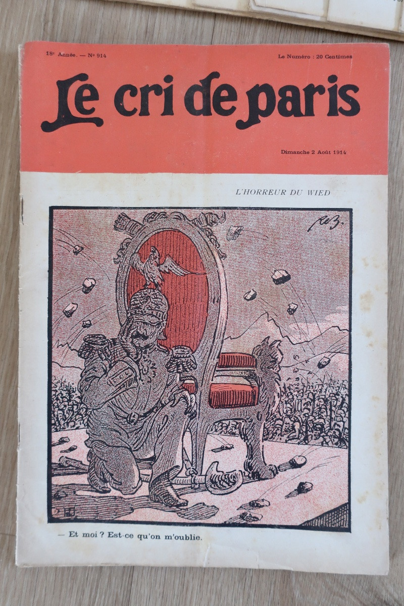 "le Cri De Paris", 34 Magazines From 1912 And 1914, Good Condition, 1st World War-photo-4