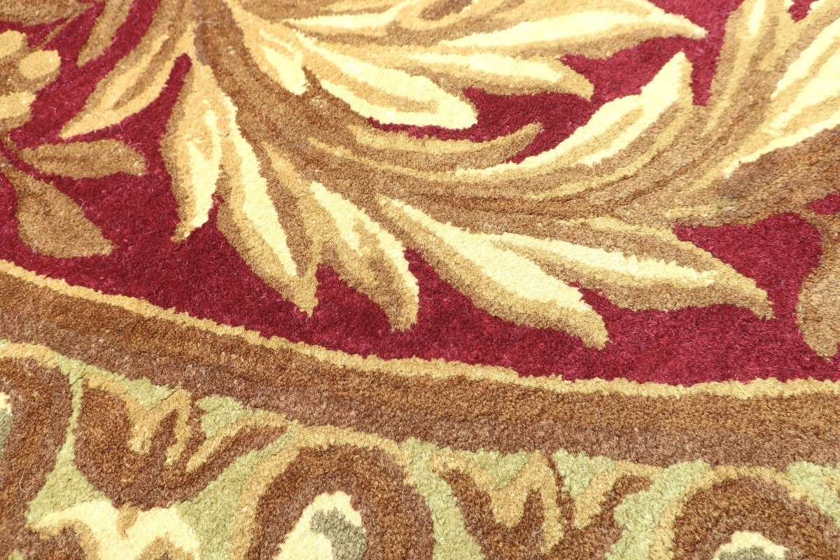 Tapis Rond de Style Empire, XXème, Laine Nouée Main, 220 cm.-photo-4