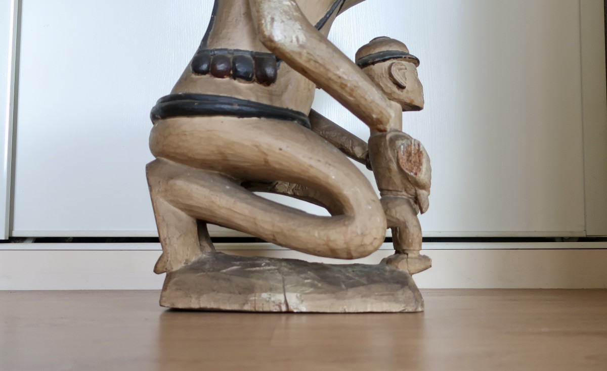 Tambour BAGA " A-ndèf", Guinée, 1ère moitié du XXème siècle.-photo-1