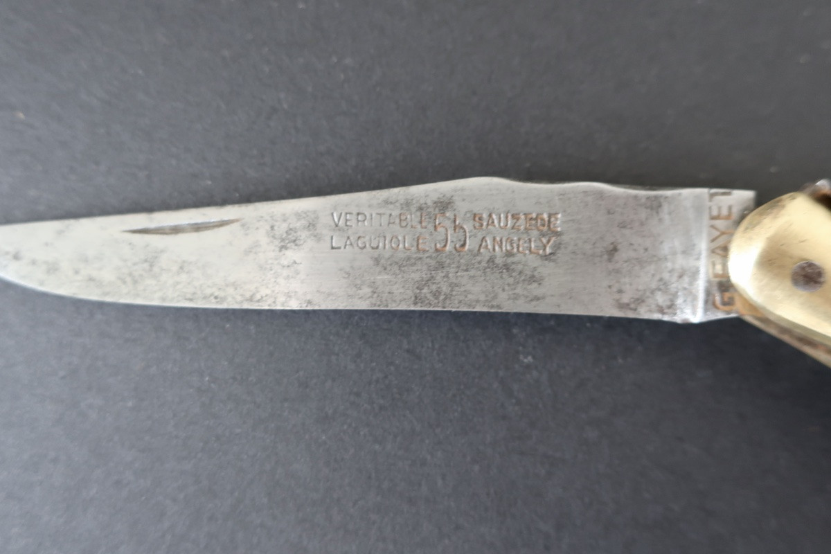 Couteau Pliant 3 Pièces Laguiole 55 Sauzède Angely, G. Fayet-photo-3