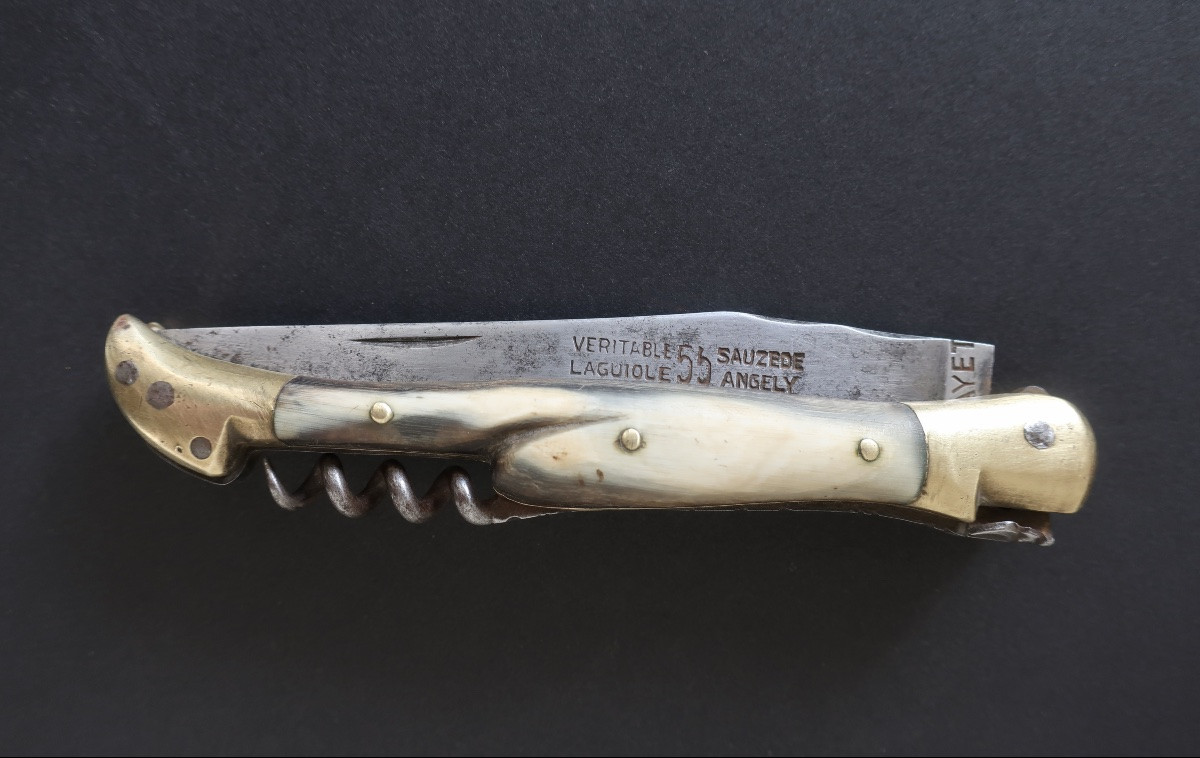 Couteau Pliant 3 Pièces Laguiole 55 Sauzède Angely, G. Fayet-photo-1