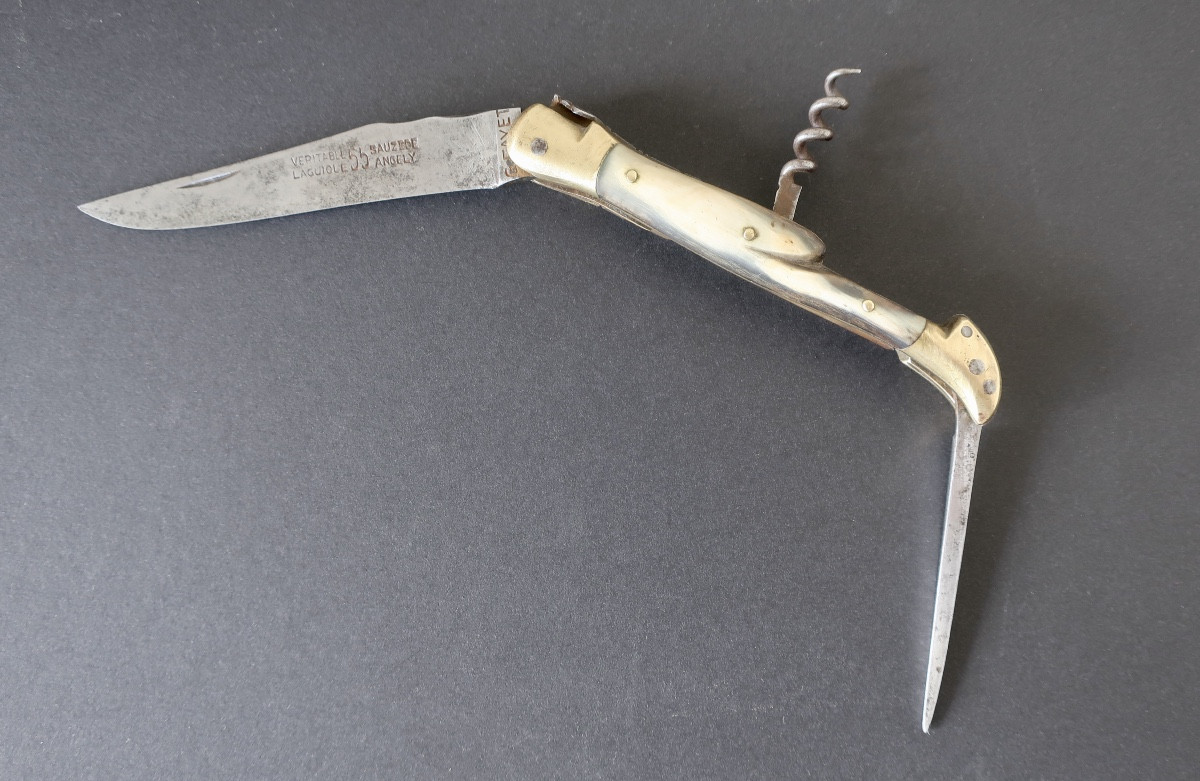 Couteau Pliant 3 Pièces Laguiole 55 Sauzède Angely, G. Fayet