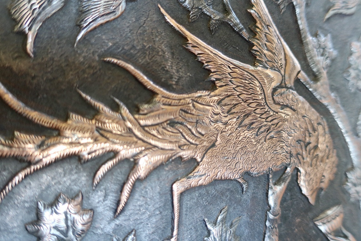 Important Plateau Kadjar 101 x 75 cm, Perse, XIXème, en TBE-photo-5