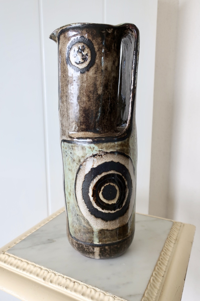 Paul Quéré  & Ariane Mathieu, rare Pichet Zoomorphe signé, daté, numéroté 3/20-photo-3