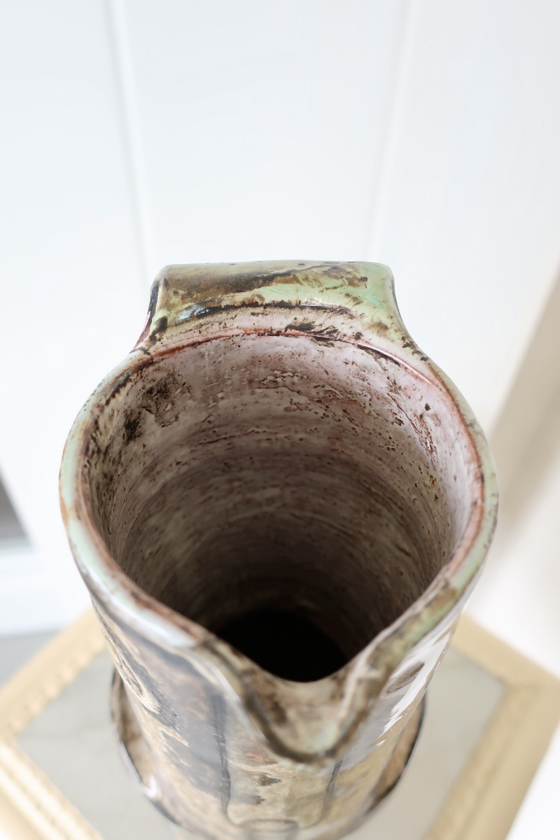 Paul Quéré  & Ariane Mathieu, rare Pichet Zoomorphe signé, daté, numéroté 3/20-photo-1