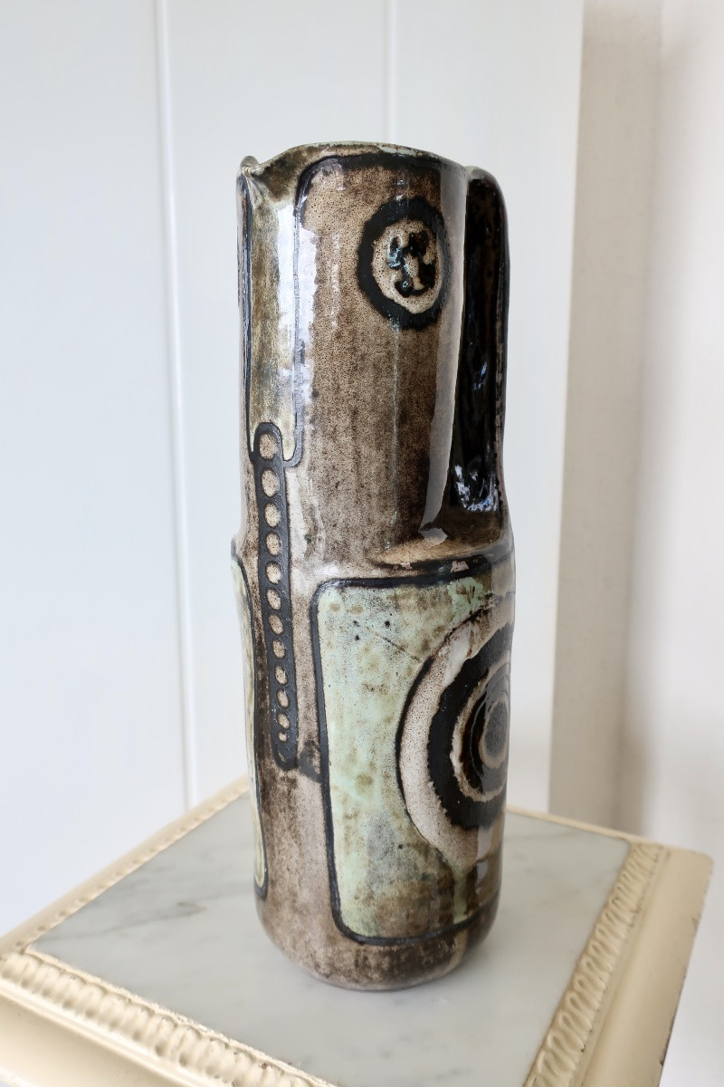 Paul Quéré  & Ariane Mathieu, rare Pichet Zoomorphe signé, daté, numéroté 3/20-photo-8