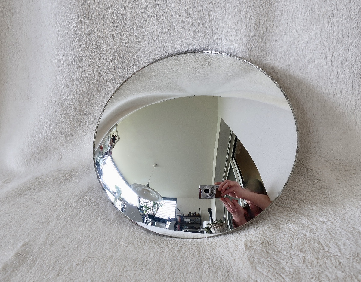 Miroir Sorcière Seul Signé Chaty Vallauris, 19.6 Cm