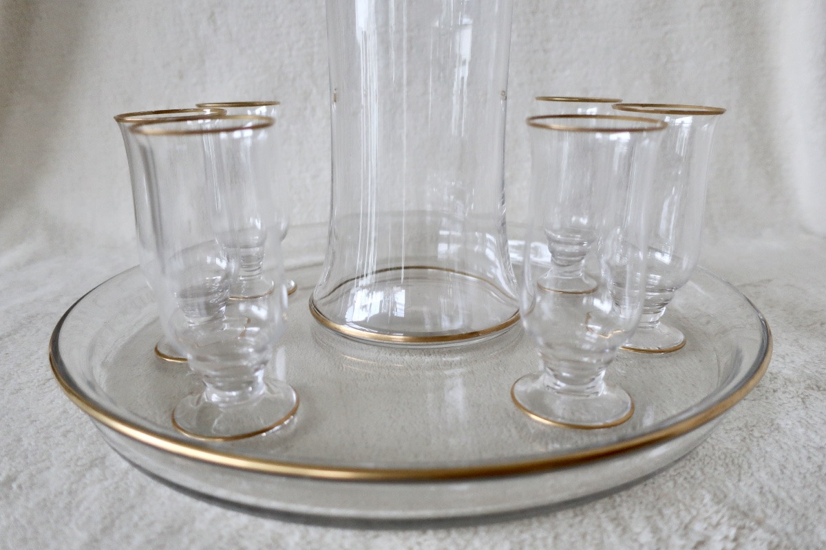 Rare Baccarat Art Deco Crystal Service, 8 Pieces-photo-4