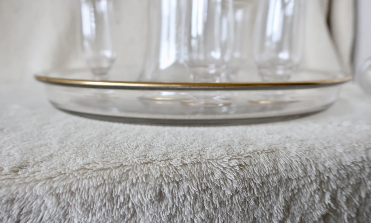 Rare Baccarat Art Deco Crystal Service, 8 Pieces-photo-1