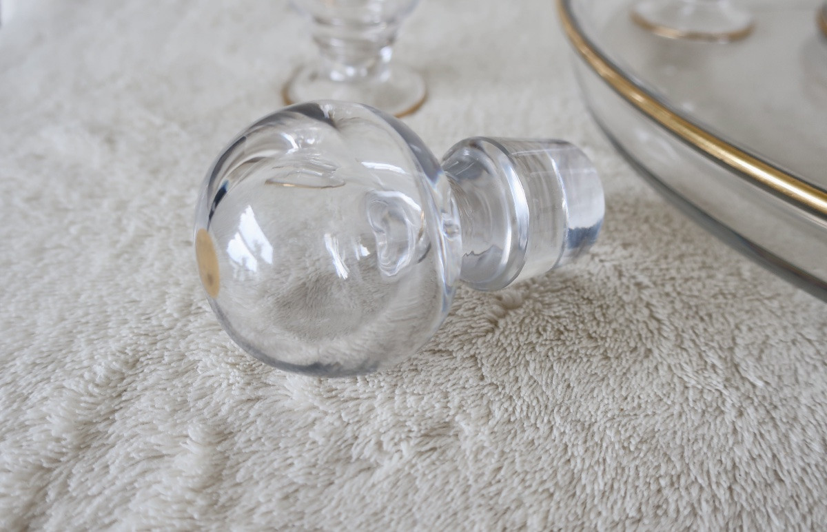 Rare Baccarat Art Deco Crystal Service, 8 Pieces-photo-3