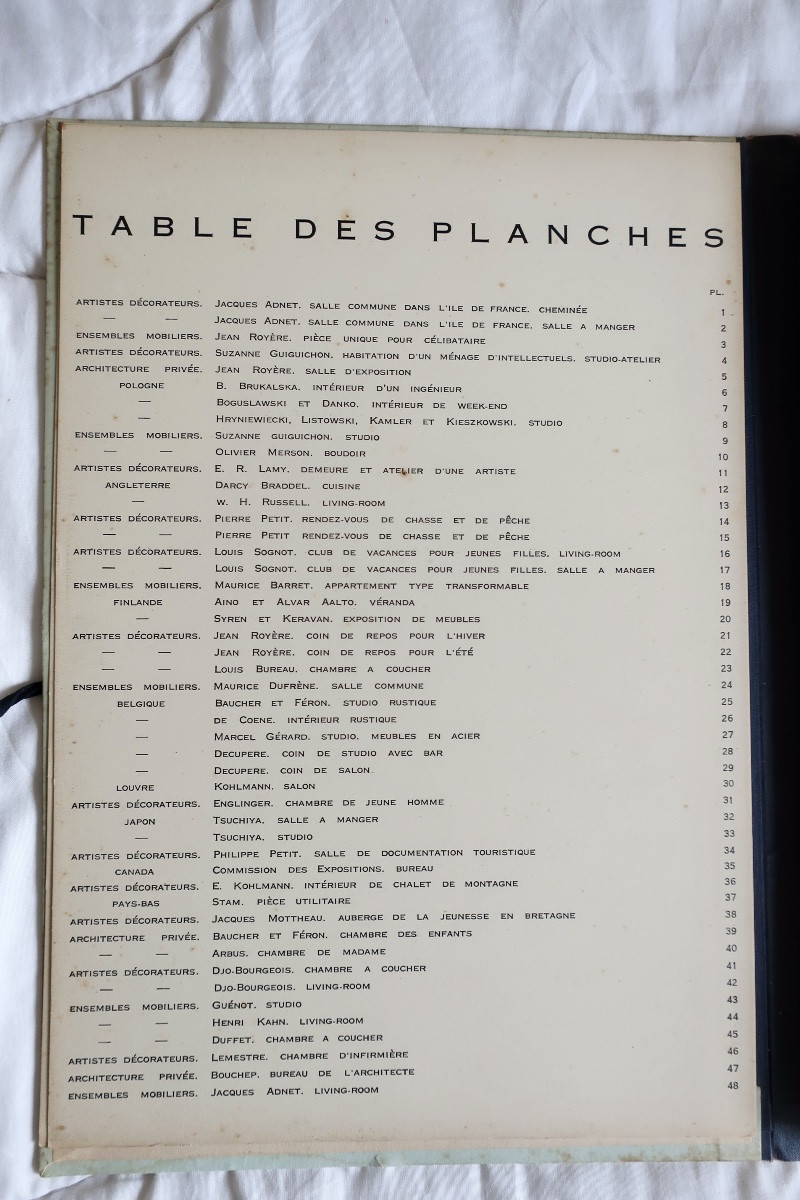 Portfolio Exposition 1937 Décoration Intérieure, Editions Art Et Architecture Paris-photo-1