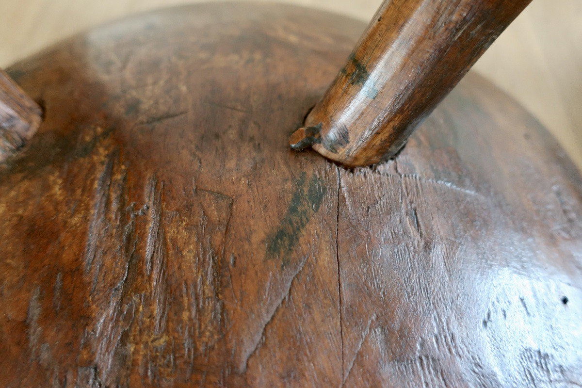 2 Tabourets Tripodes de Berger, de Vacher, Début XXème siècle-photo-7