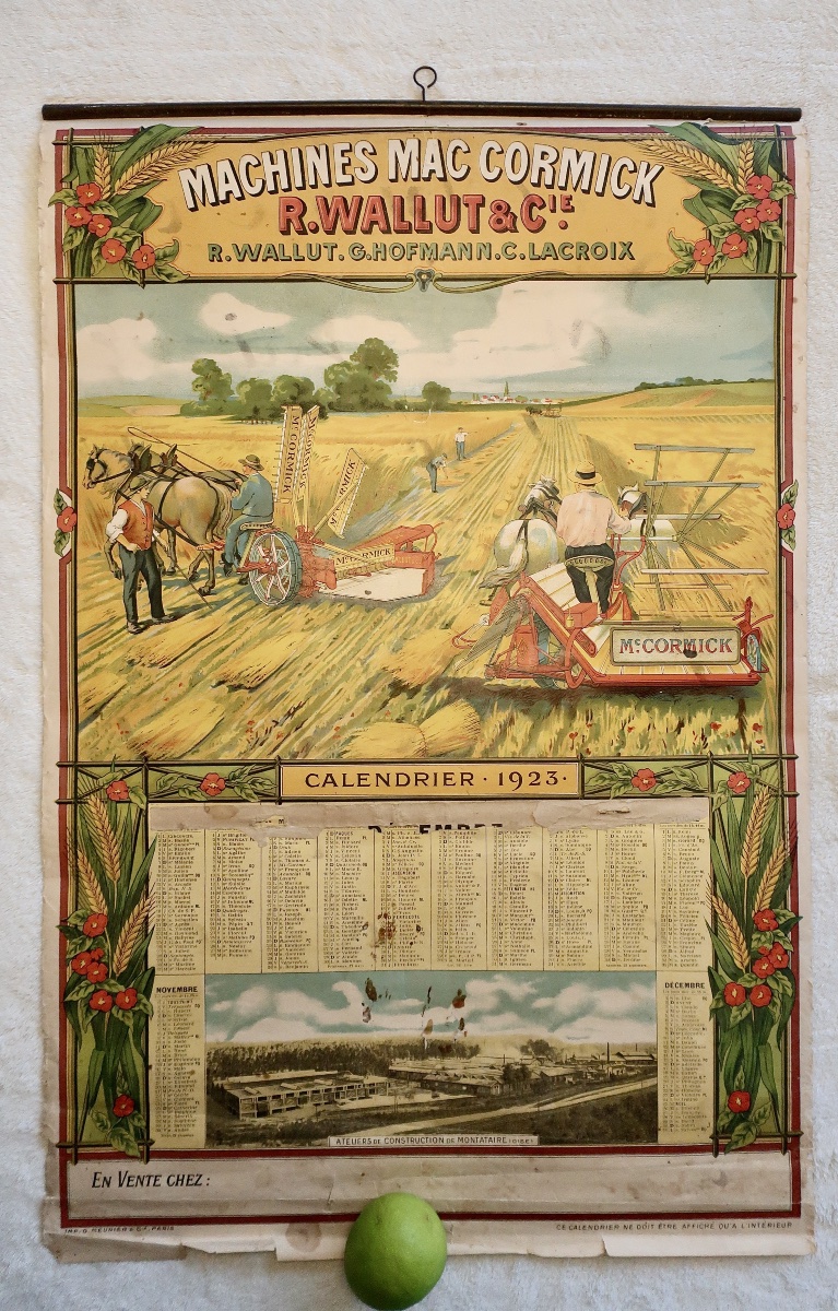 6 Rares Affiches Publicité Tracteurs 1920's avec au dos des Odes au Cyclisme et Tour de France-photo-3