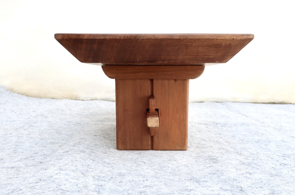Scandinavian Coffee Table In Solid Teak, Japanese Style, 20th Century, Tbe-photo-3