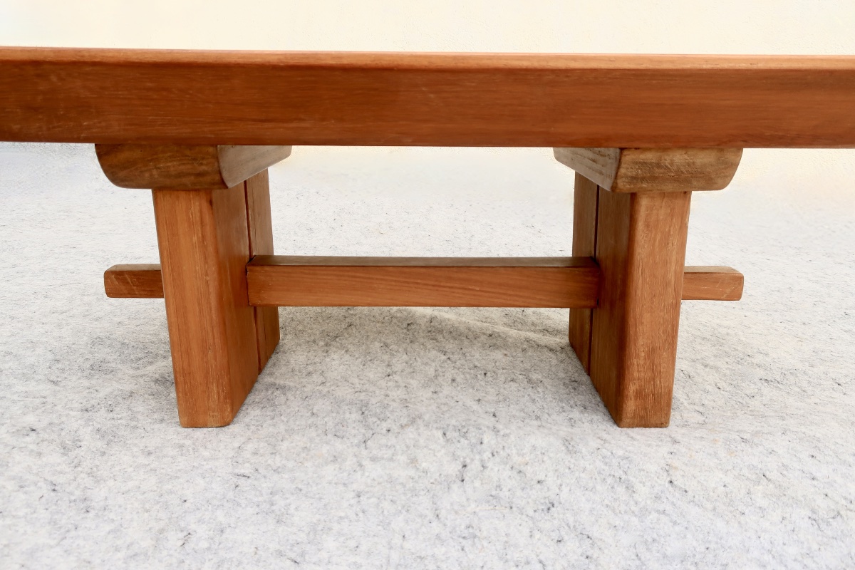 Scandinavian Coffee Table In Solid Teak, Japanese Style, 20th Century, Tbe-photo-1