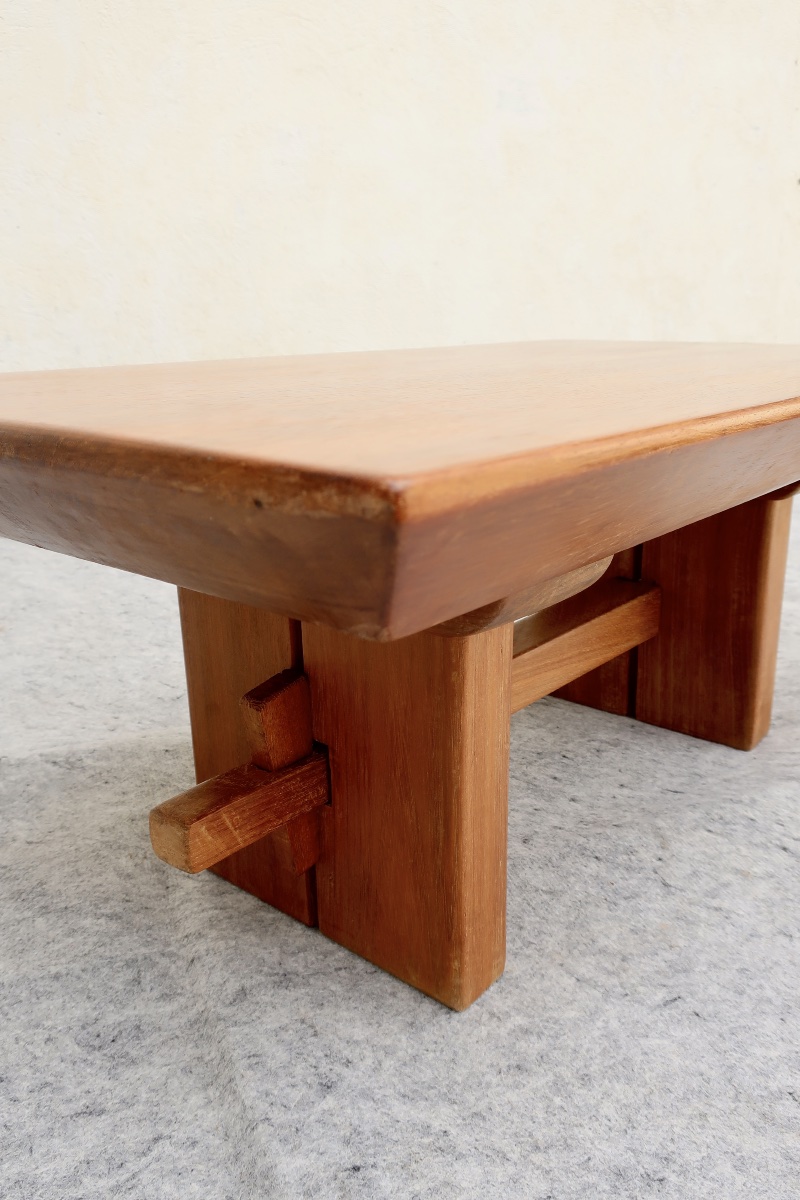 Scandinavian Coffee Table In Solid Teak, Japanese Style, 20th Century, Tbe-photo-2