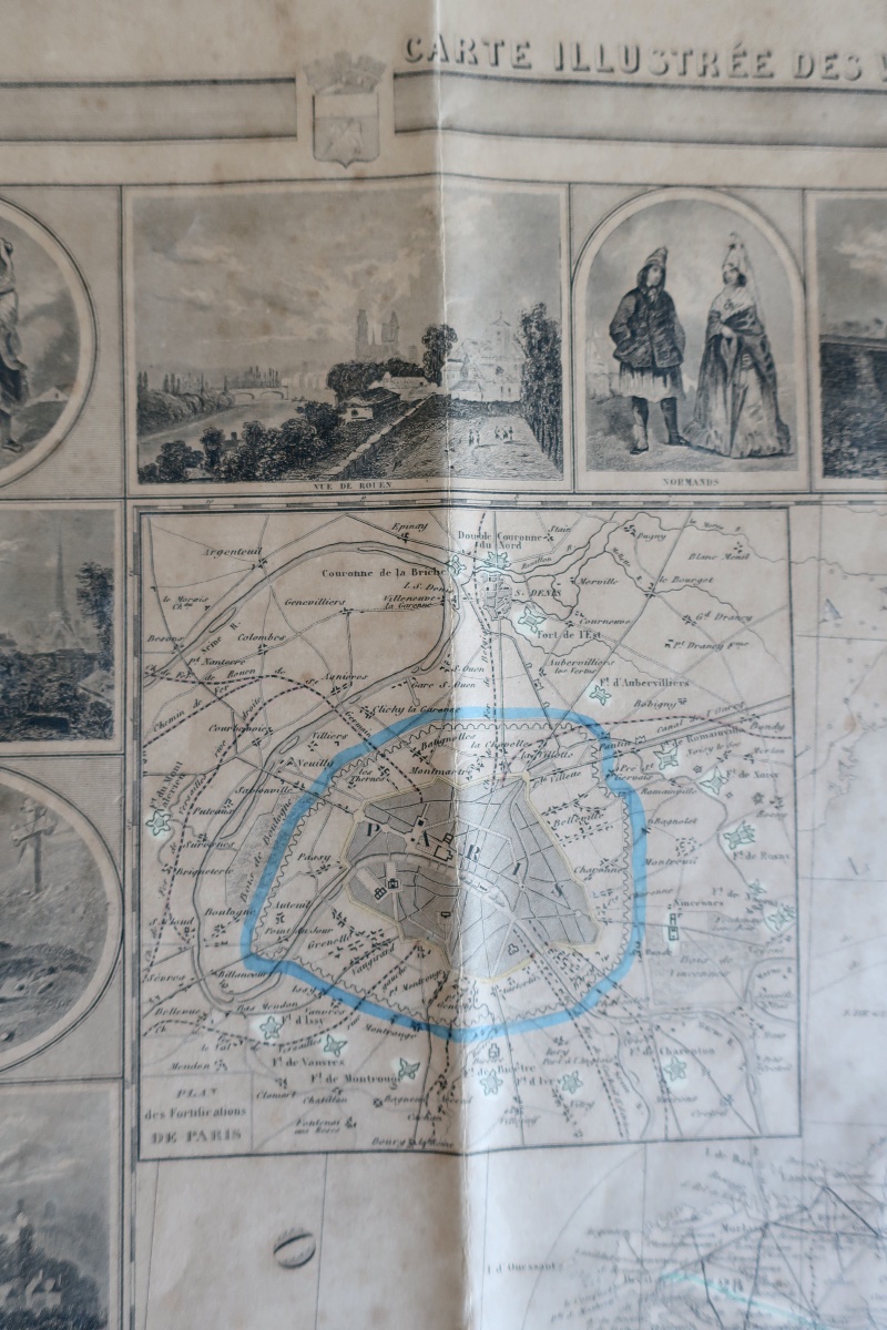 V. Levasseur : Nouvelle Carte Spéciale des Routes de France, 1854, 96 x 75,6 cm, BE-photo-4