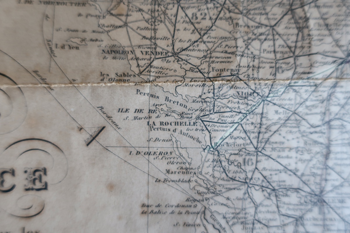 V. Levasseur : Nouvelle Carte Spéciale des Routes de France, 1854, 96 x 75,6 cm, BE-photo-6