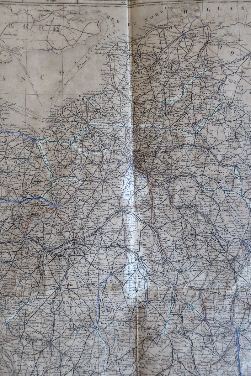 V. Levasseur : Nouvelle Carte Spéciale des Routes de France, 1854, 96 x 75,6 cm, BE-photo-8