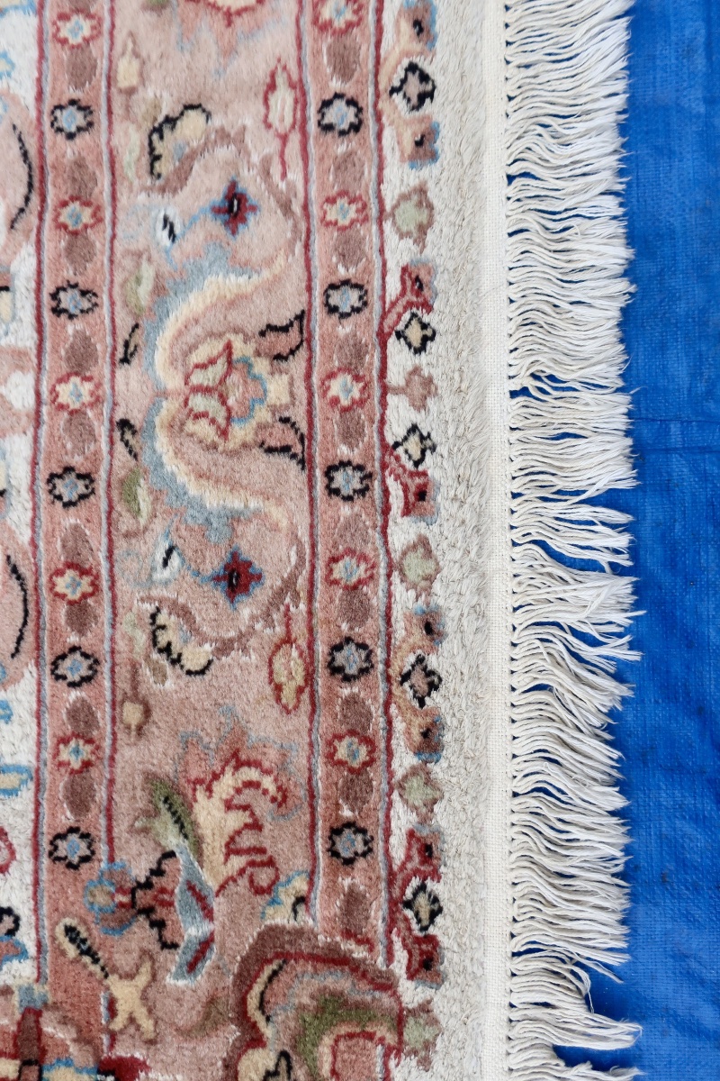 Tapis Soie &Laine Pendjab, Inde, XXème, 245 x 160 cm-photo-7