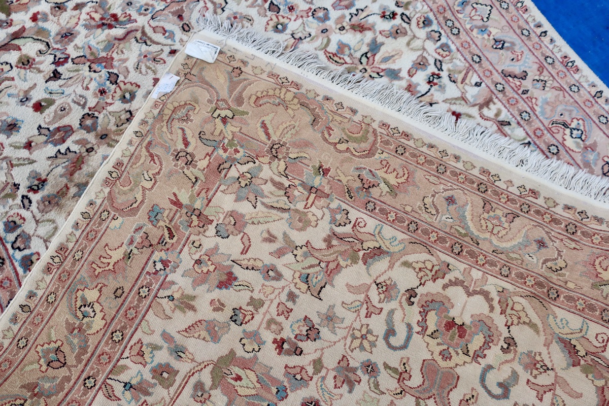 Tapis Soie &Laine Pendjab, Inde, XXème, 245 x 160 cm-photo-8