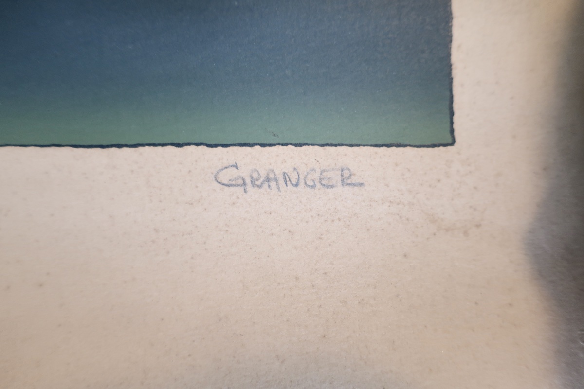 Michel Granger, Rare Sérigraphie Signée, Numérotée 1/100, 95 x 73,5 cm, vers 1973-75, TBE-photo-3