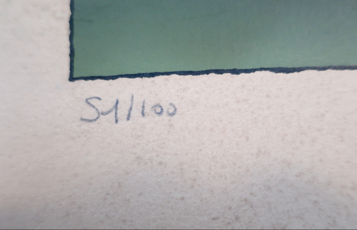 Michel Granger, Rare Sérigraphie Signée, Numérotée 1/100, 95 x 73,5 cm, vers 1973-75, TBE-photo-4