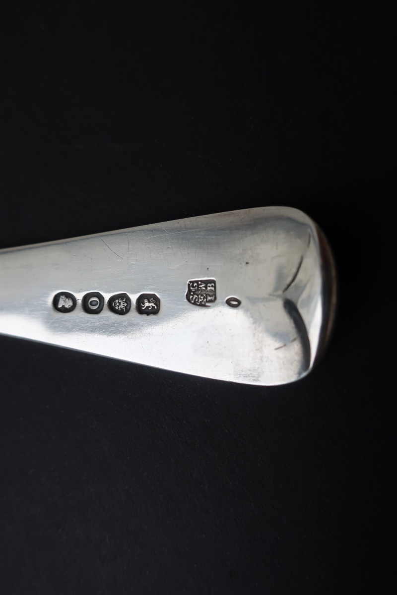 Deux Cuillers Argent Massif Anglais, Londres 1809, 124 gr-photo-3
