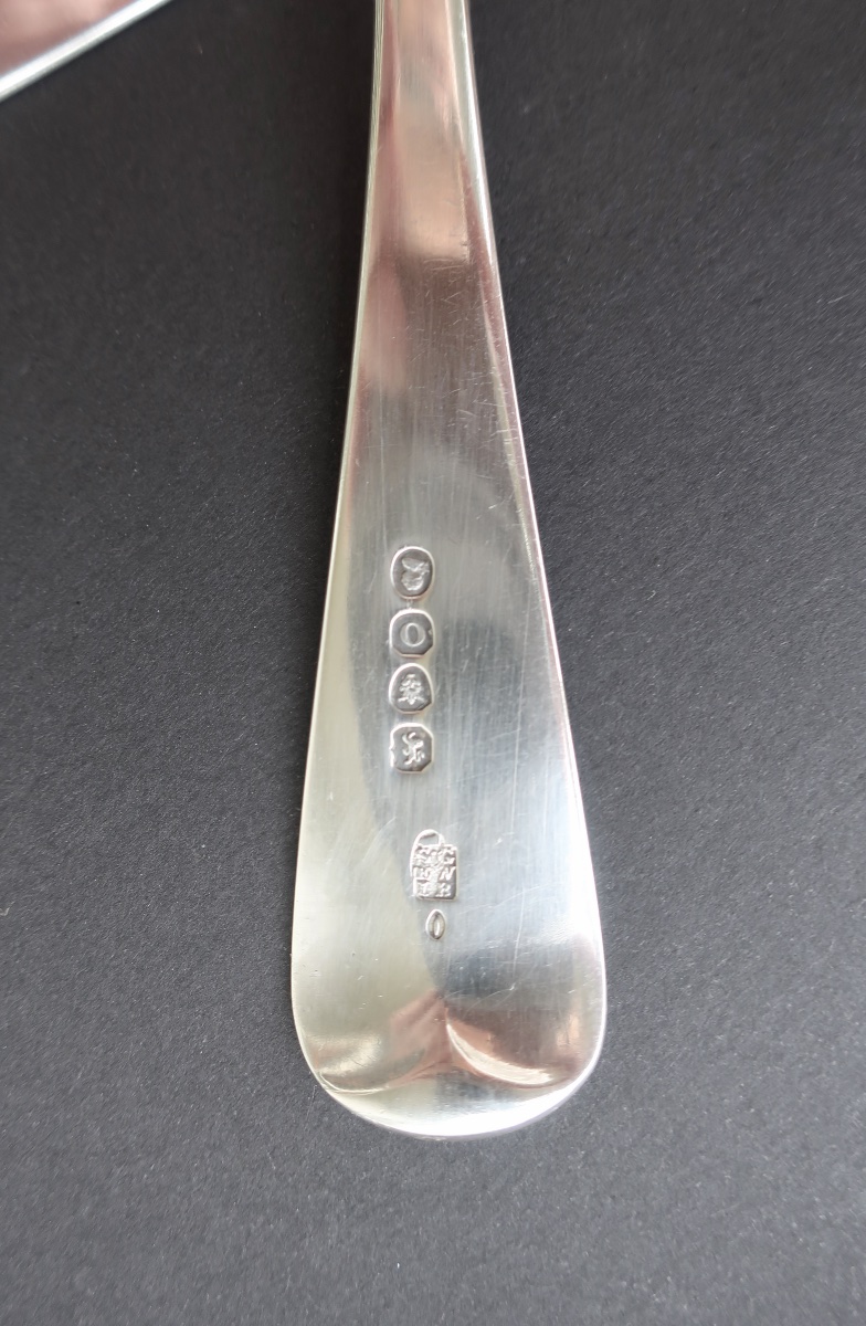 Deux Cuillers Argent Massif Anglais, Londres 1809, 124 gr-photo-4