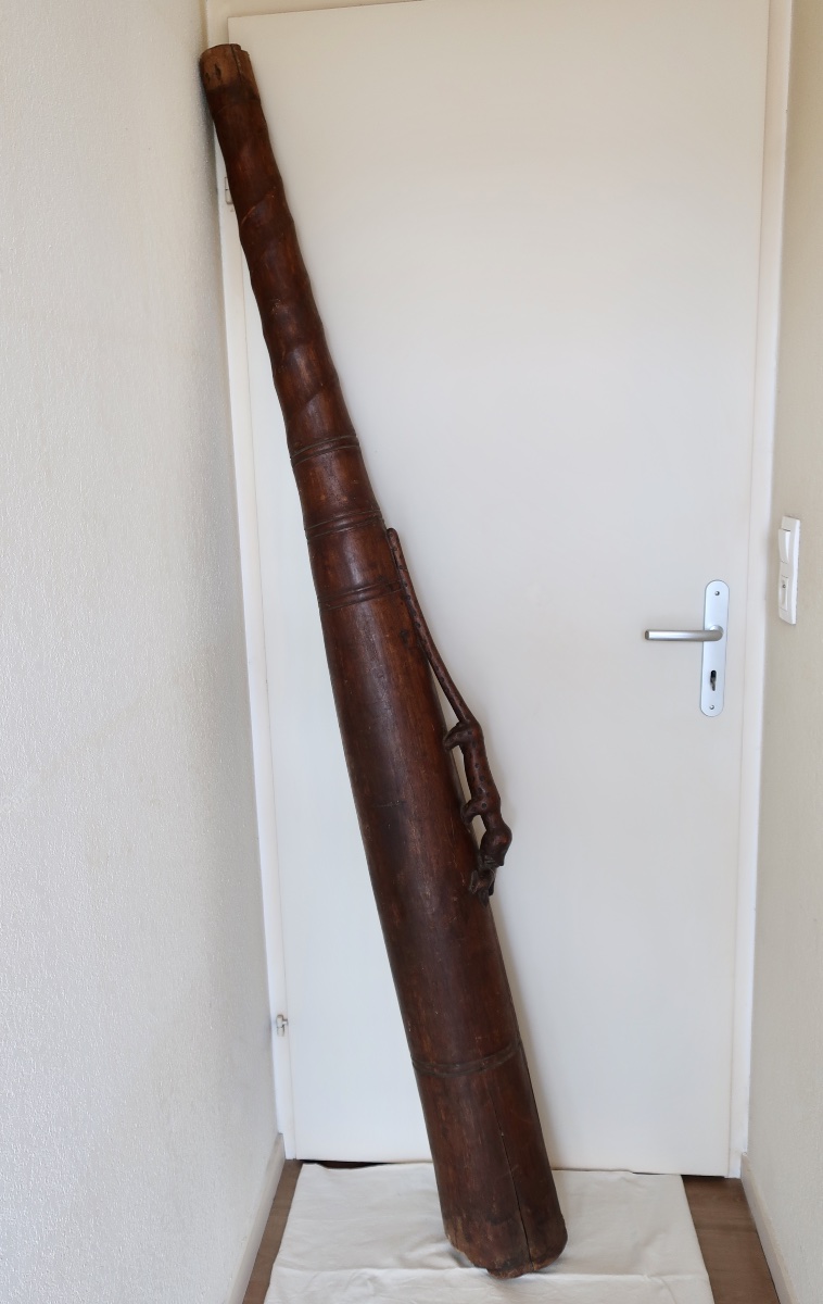 Rare Tambour Mayombe ou Mayumbe, "Ndungu" ou " Ingomba"-photo-2