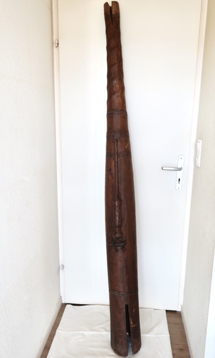 Rare Tambour Mayombe ou Mayumbe, "Ndungu" ou " Ingomba"-photo-3