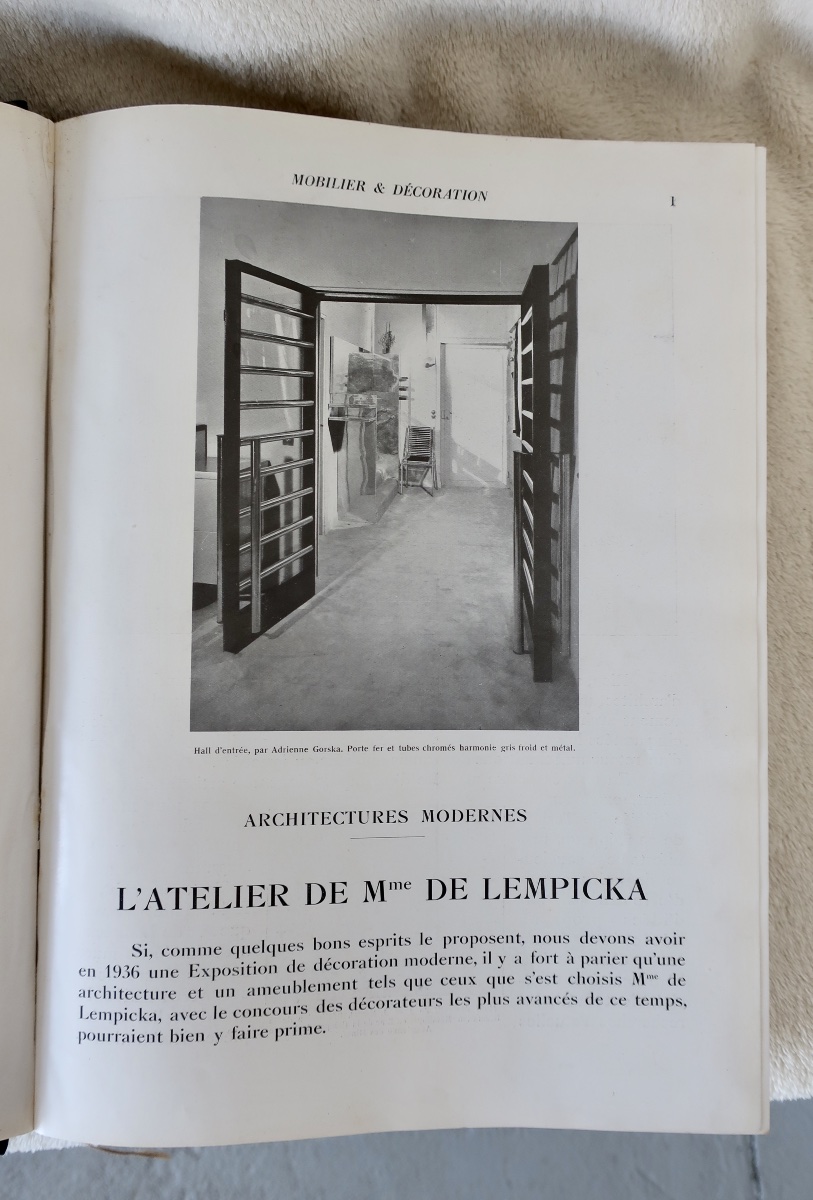 "furniture And Decoration," 1931. Complete Hardcover Volume, Published By Edmond Honoré, In Excellent Condition-photo-3