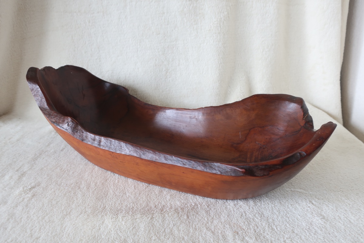 Coupe à Fruits en Bois d'Olivier, vers 1950