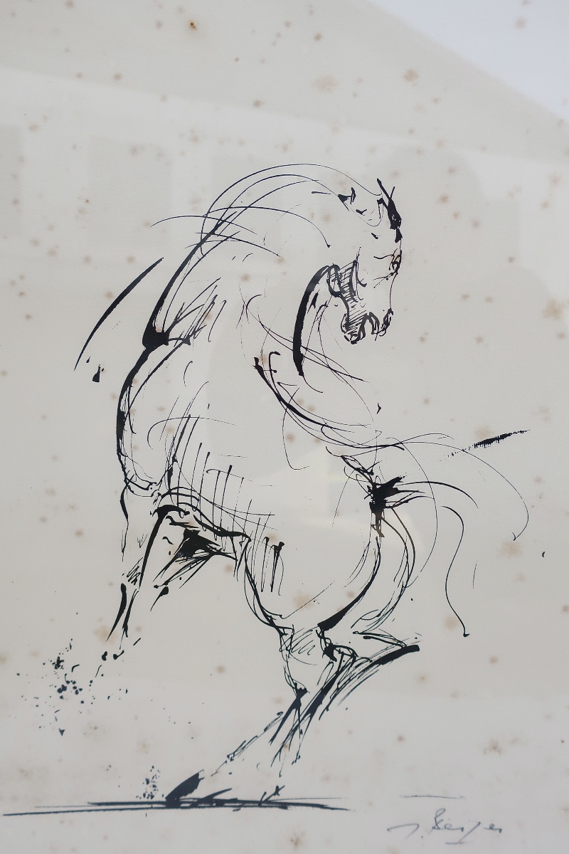 Lithograph By Jacques Berger (1902–1977), *cheval Cabré*