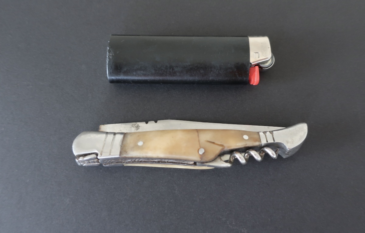 Vintage Pradel Auvergne 63 Folding Knife, Blade + Corkscrew, 20.2 Cm-photo-4