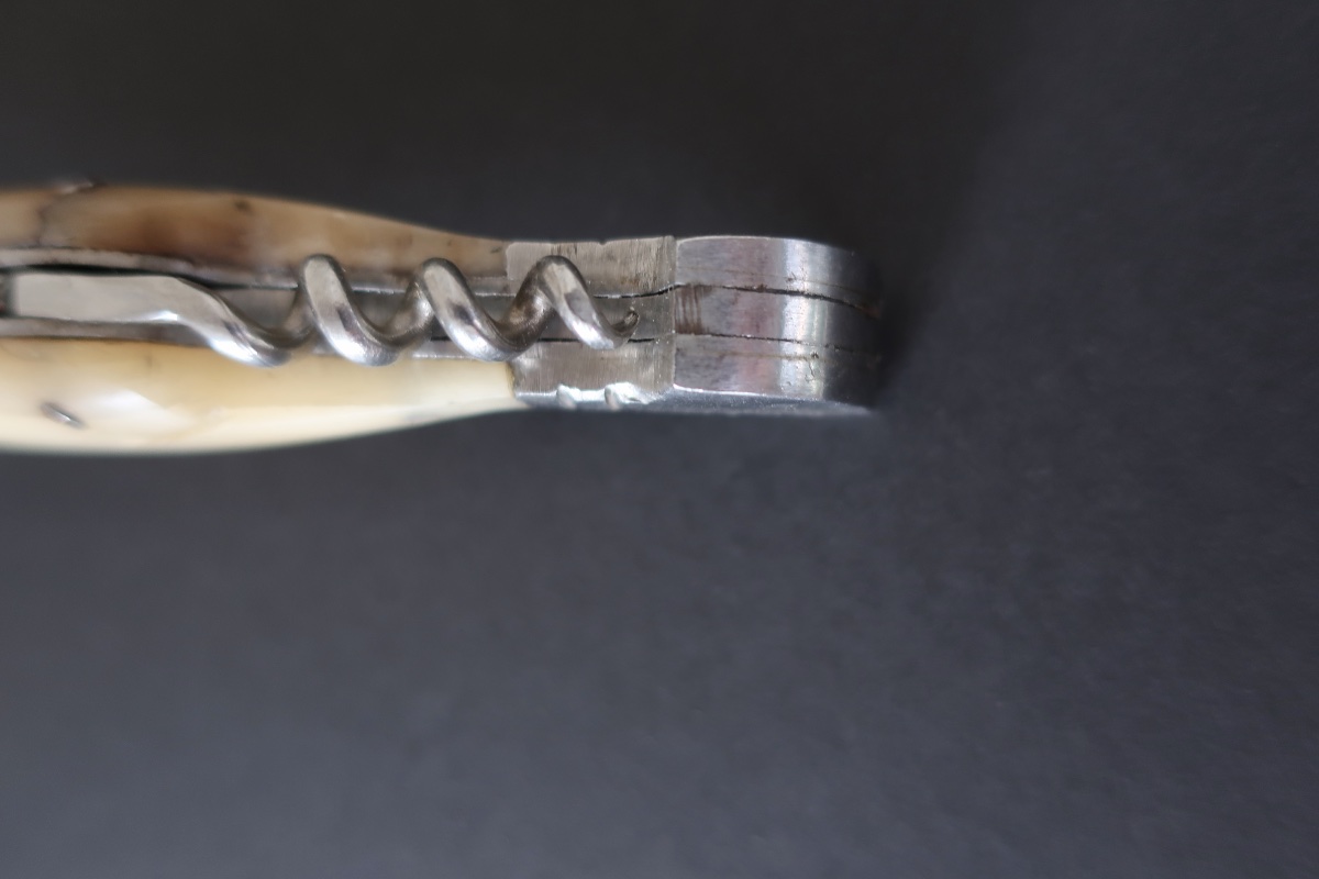 Vintage Pradel Auvergne 63 Folding Knife, Blade + Corkscrew, 20.2 Cm-photo-6