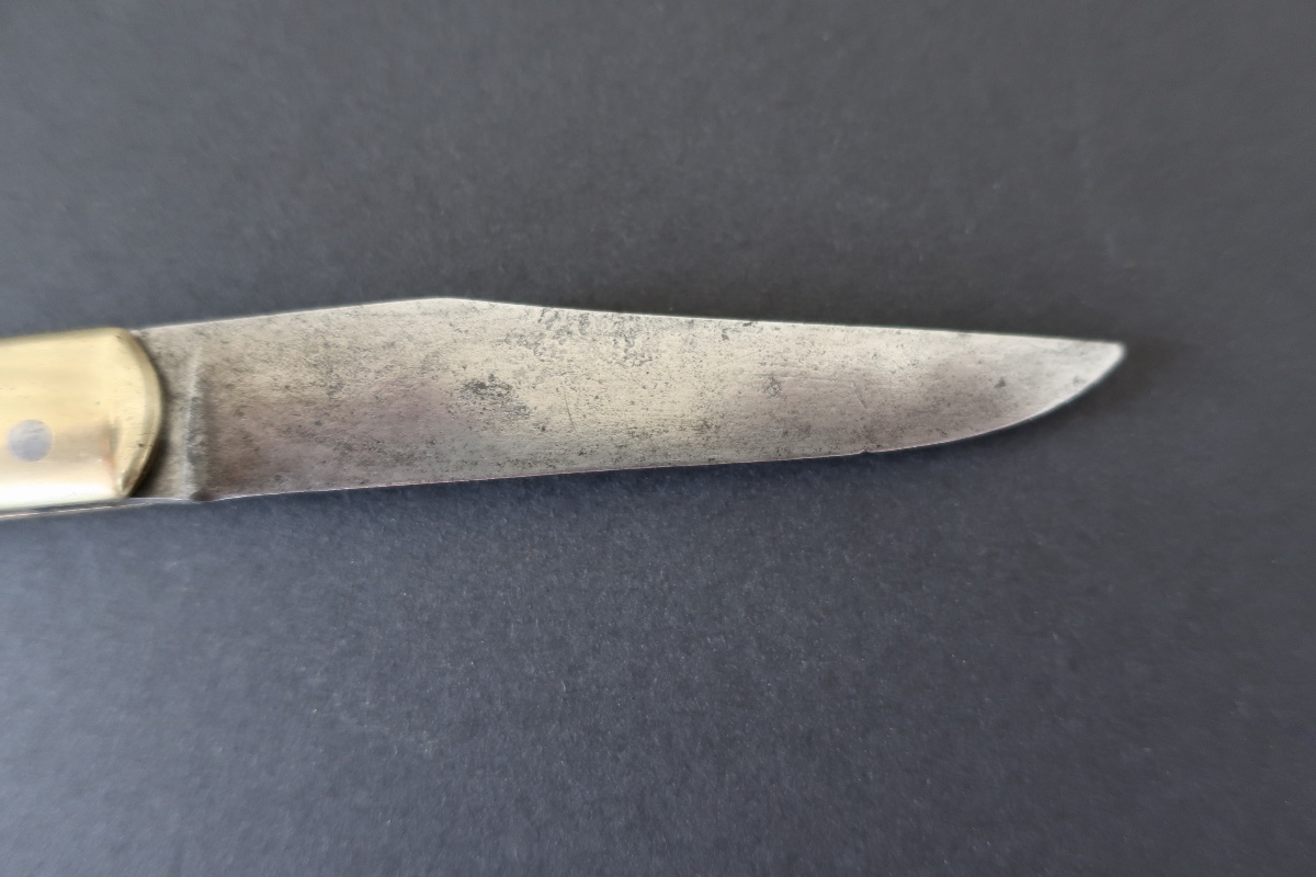 Ancien Couteau Pliant Laguiole Arbalète G. David, Manche Os, 19,2 cm, TBE-photo-4