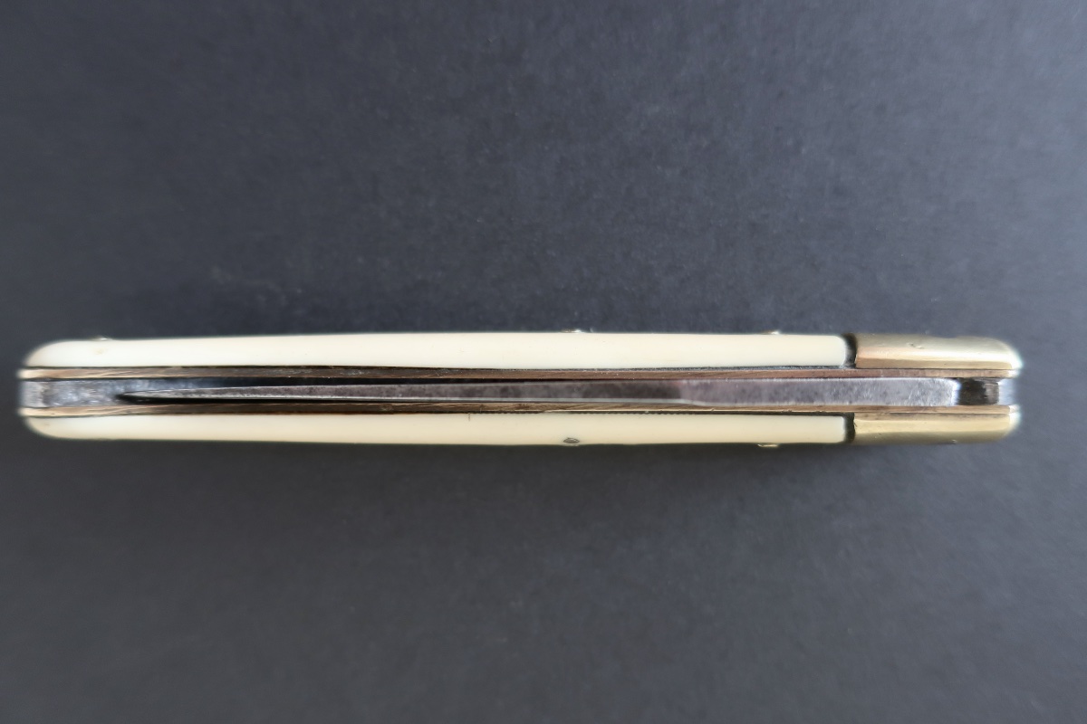 Ancien Couteau Pliant Laguiole Arbalète G. David, Manche Os, 19,2 cm, TBE-photo-8