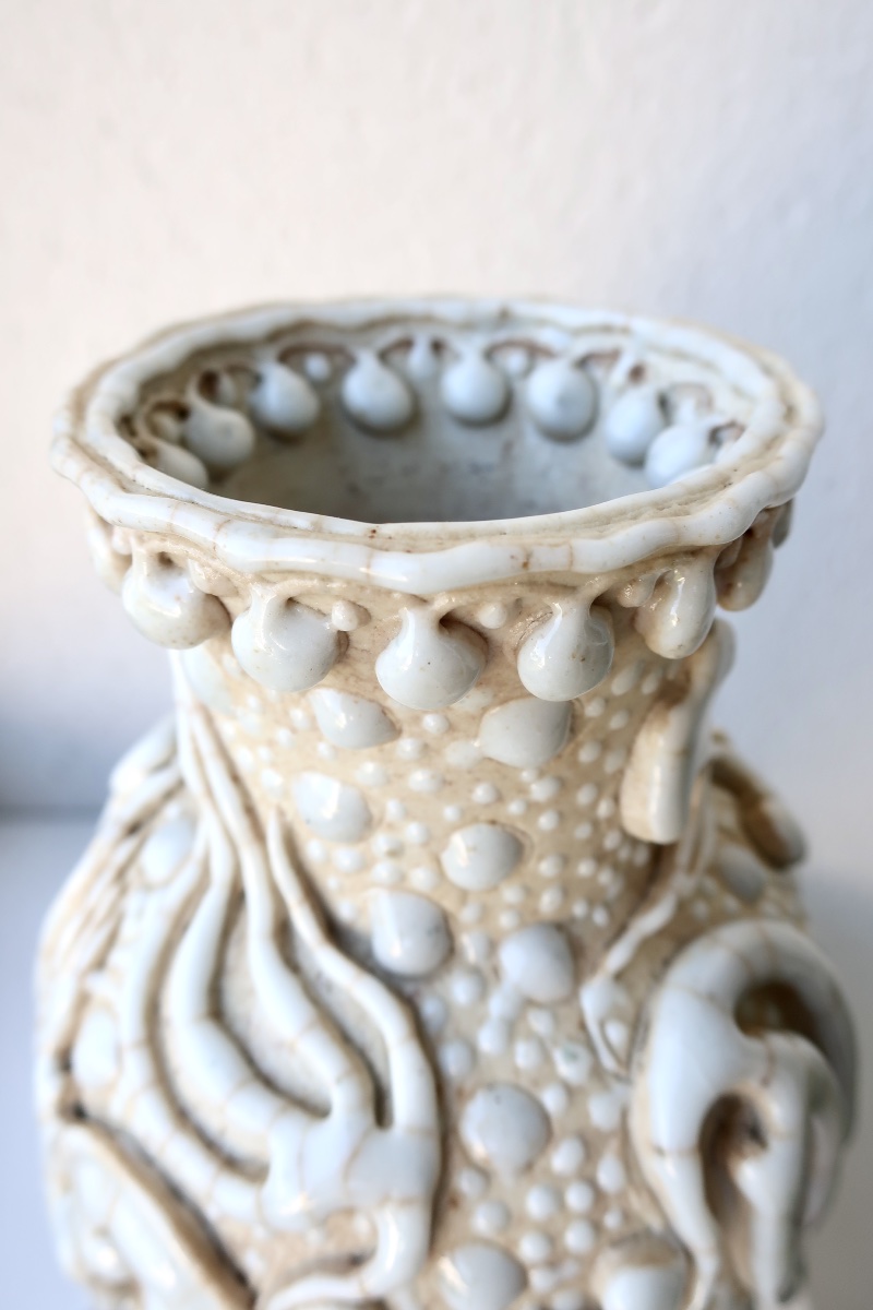 Rare Vase Balustre Chine 1ère moitié XIXème Daoguang, Chimères ou Dragons-photo-5